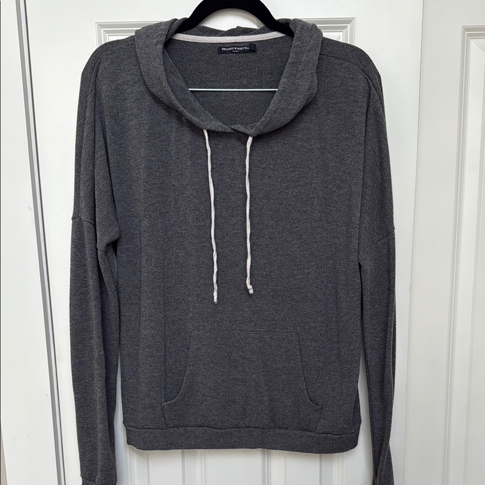 Dark Gray Hooded Sweatshirt by Brandy Melville